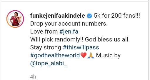 Funke Akindele Gives Out N5k Each 200 Instagram Followers (2)