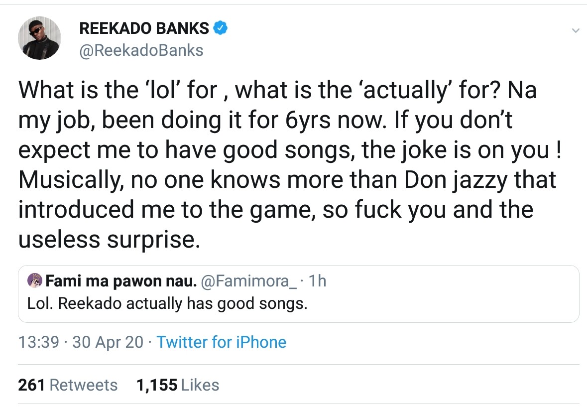 Musically No One Knows More Than Don jazzy Reekado Banks (2)