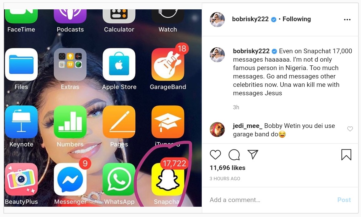 Bobrisky 17K Messages Snapchat (2)