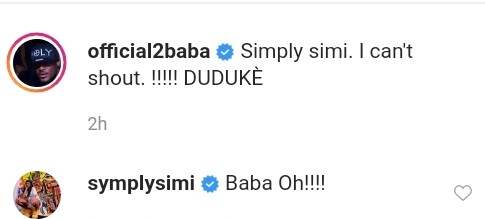 2Face Reaction Simi’s New Song Duduke