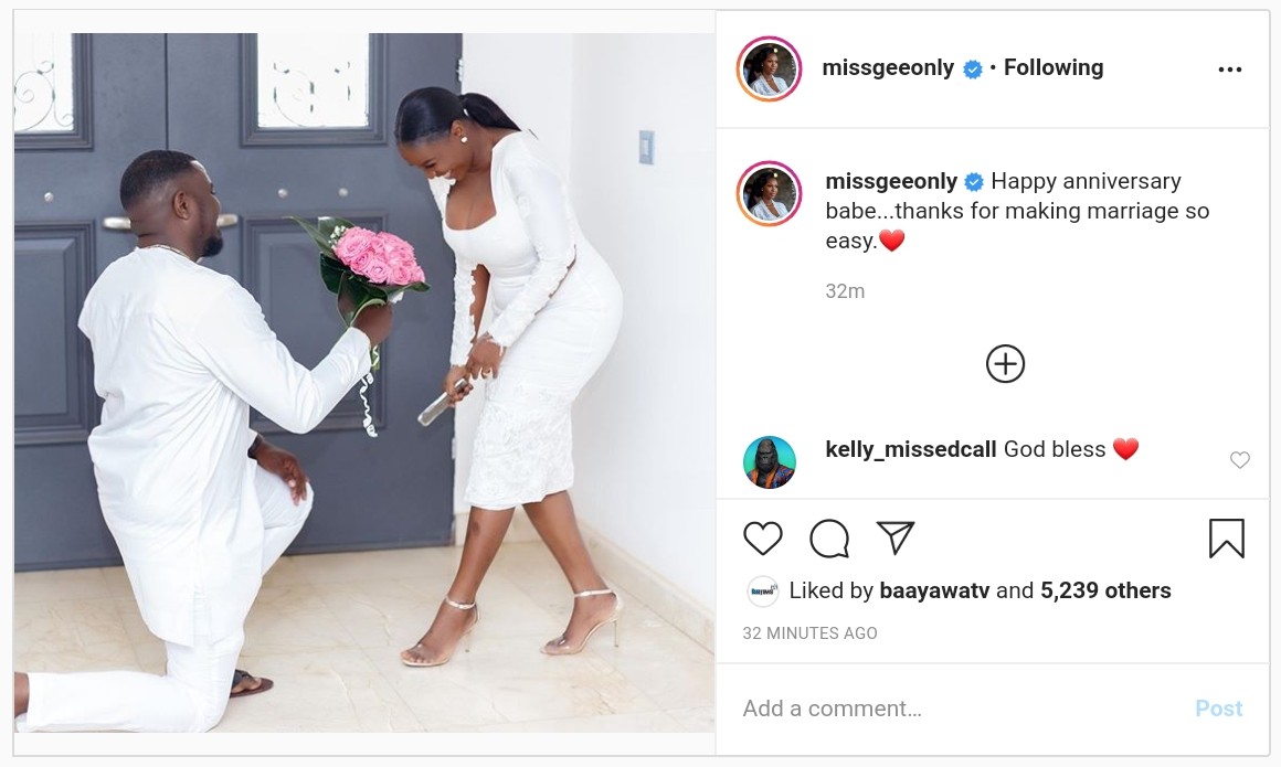 John Dumelo And Wife Gifty Mawunya Nkornu Celebrate 1st Wedding Anniversary (2)