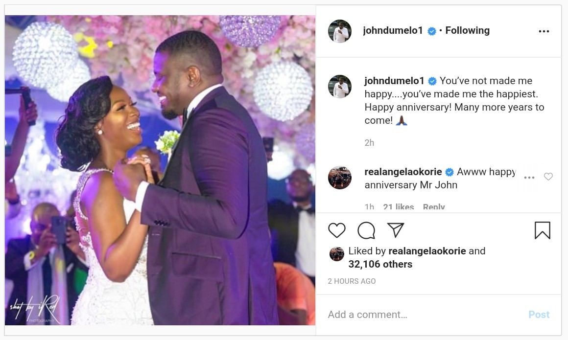 John Dumelo And Wife Gifty Mawunya Nkornu Celebrate 1st Wedding Anniversary (3)