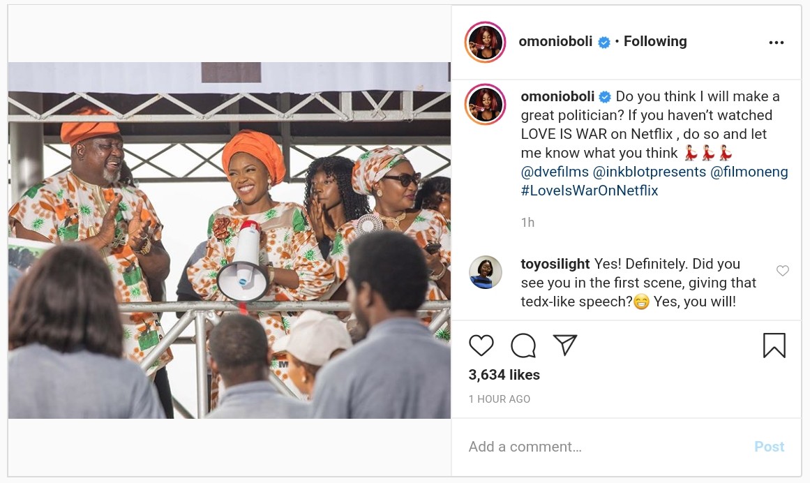 Omoni Oboli Will Make Great Politician Love Is War (2)