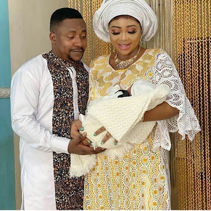 Segun Ogungbe And Wives Christen Their Son Obafemi (2)