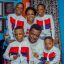 Kunle Afod And His 4 Sons Rock Matching Shirts