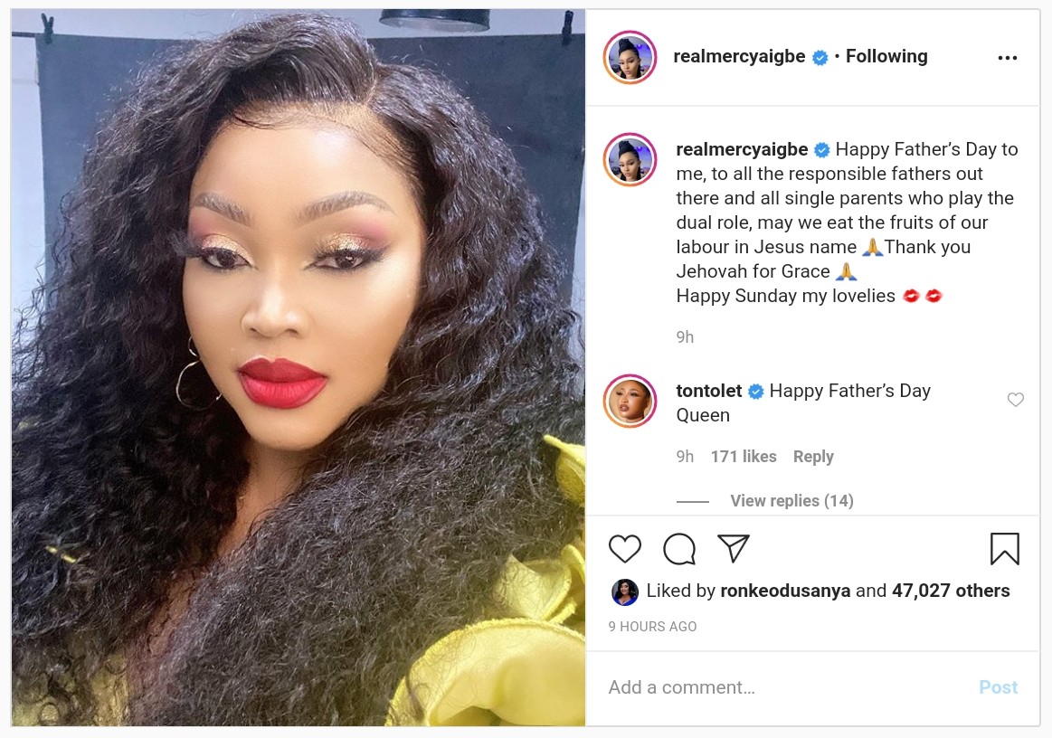 Mercy Aigbe Father's Day Message