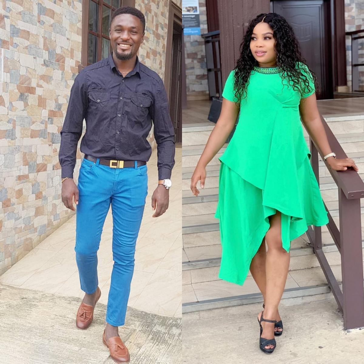 Adeniyi Johnson And Wife Seyi Edun Meet On Set OJO IFE BERE