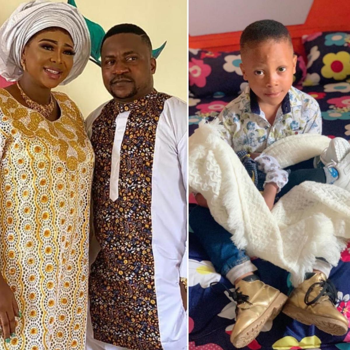 Segun Ogungbe 2nd Wife Son Obadara Cradling Their Newborn