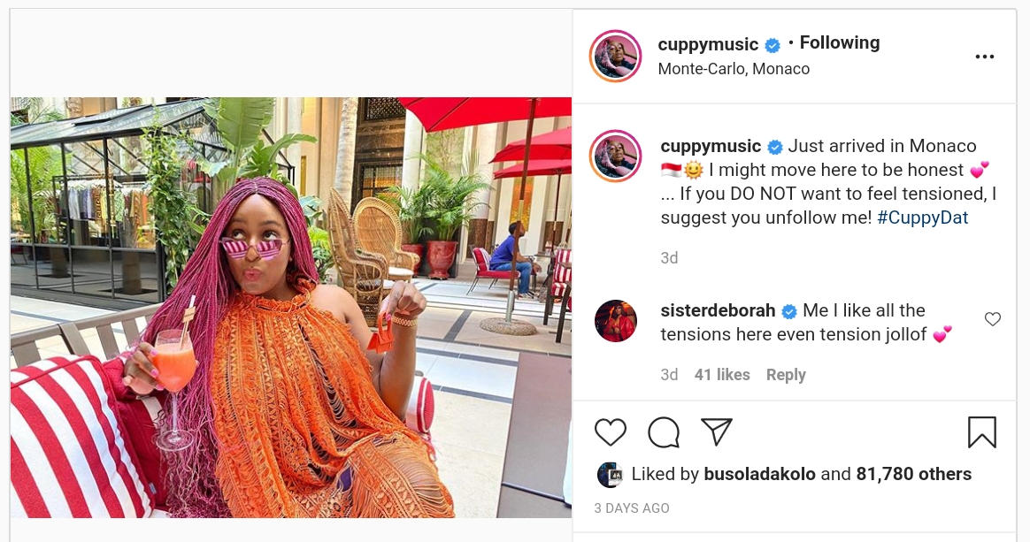 DJ Cuppy Monaco