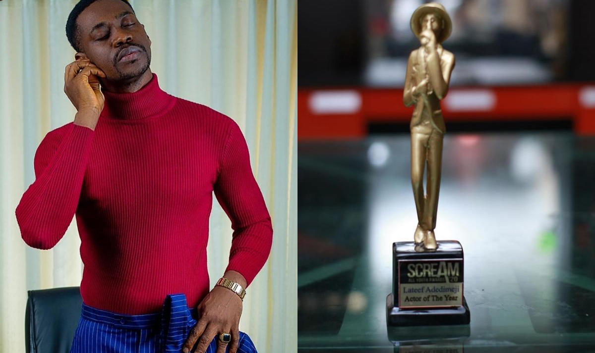 Lateef Adedimeji 2020 Scream Awards Actor of The Year - Amebo Book