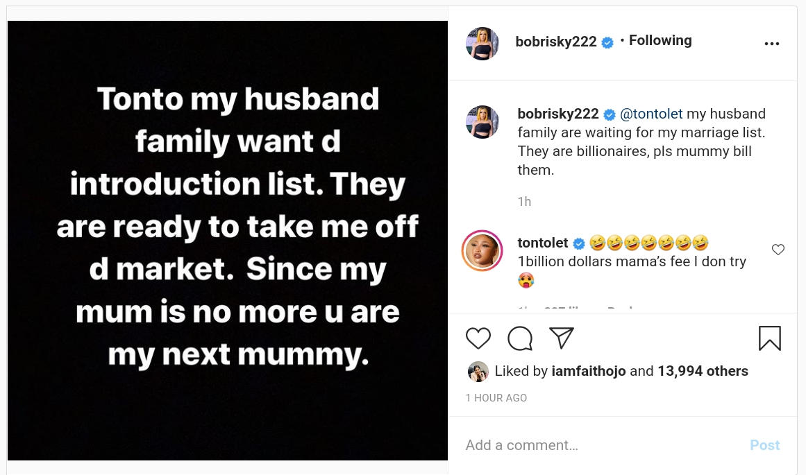 Tonto Dikeh Handing Over Marriage List To Bobrisky Family (2) Amebo Book