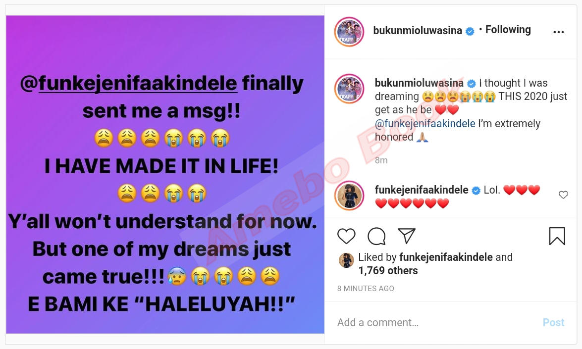 Bukunmi Oluwasina Message From Funke Akindele (2)