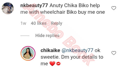 Chika Ike Agrees To Buy Wheelchair For Fan (2)