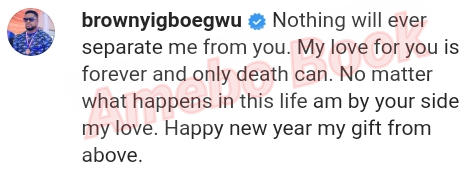 Browny Igboegwu New Year Message Wife (2) Amebo Book