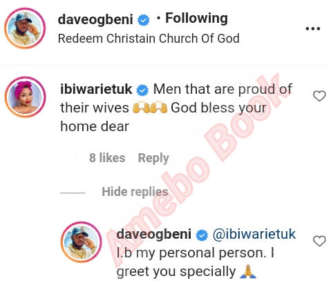 Dave Ogbeni Proud Of Wife (2) Amebo Book