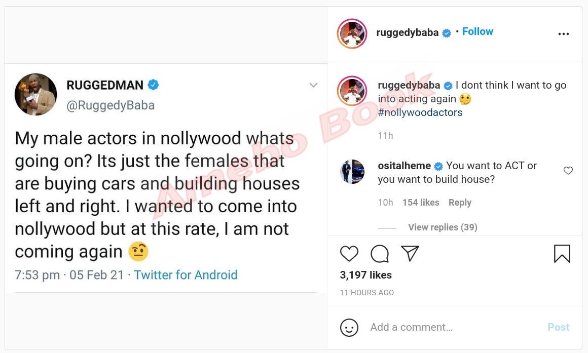 Ruggedman Questions Male Actors In Nollywood (2)