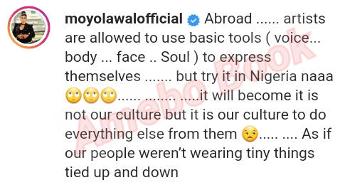 Abroad Artists Are Allowed To Use Basic Tools Moyo Lawal (2)