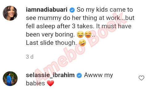 Nadia Buari Kids Slept Off After Visiting Her On Set (2)