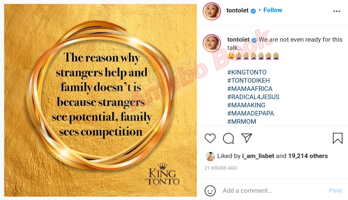 Reason Why Strangers Help And Family Doesn't Tonto Dikeh (2)