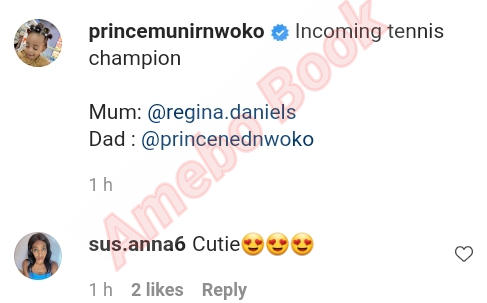 Regina Daniels Son Incoming tennis champion (2)