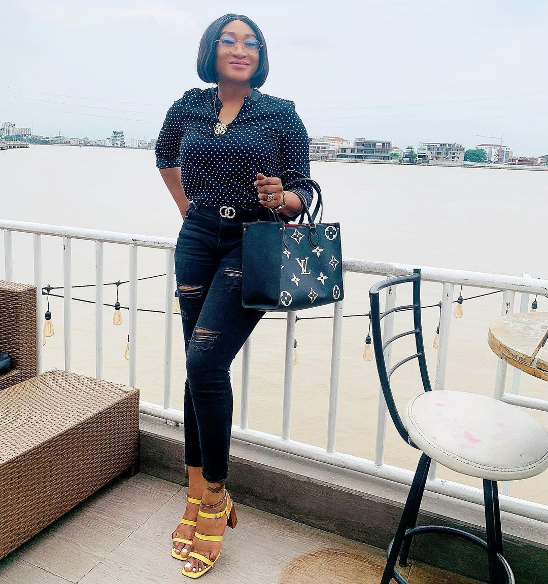 Oge Okoye Black Outfit (3) Amebo Book