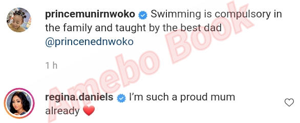 Regina Daniels Son Swimming - Amebo Book