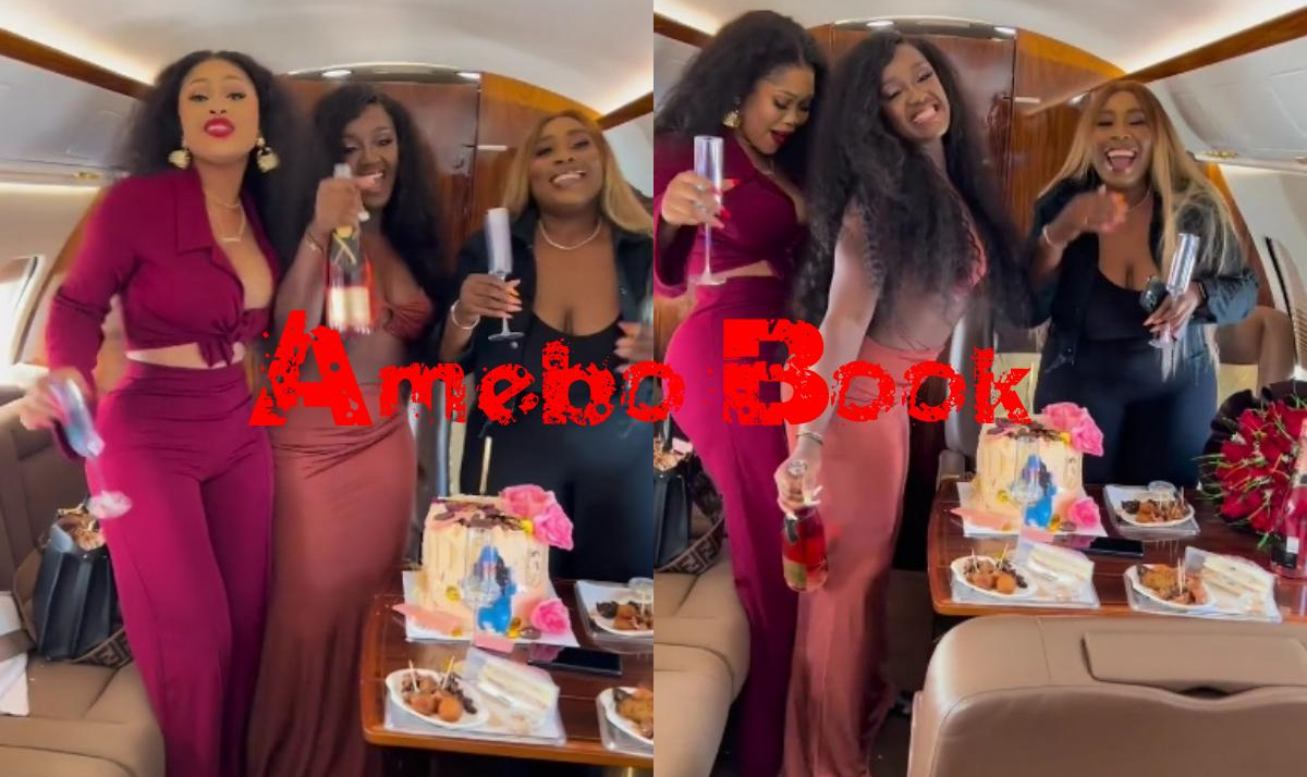 Luchy Donalds Partying On Private Jet - Amebo Book