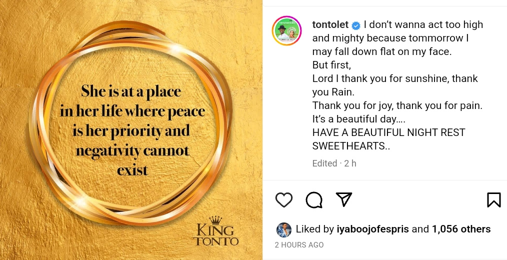 Why Tonto Dikeh Don’t Want To Act Too High And Mighty (2)