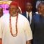 How Pete Edochie And Kanayo Greeted Ooni of Ife