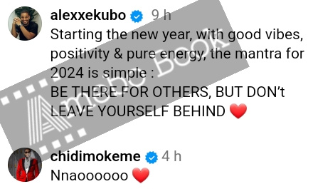 Alexx Ekubo 2024 New Year Message